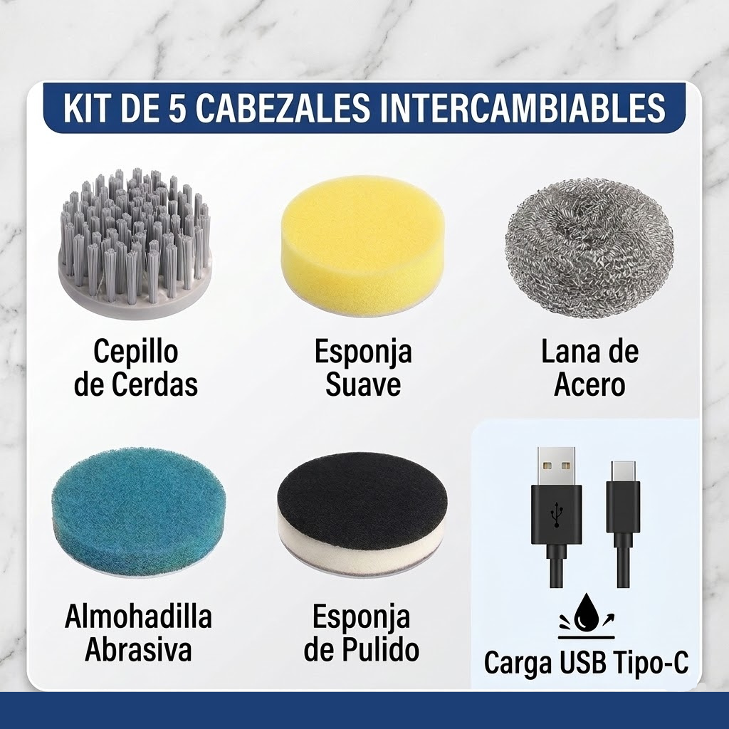 Cepillo Eléctrico de Limpieza Profunda